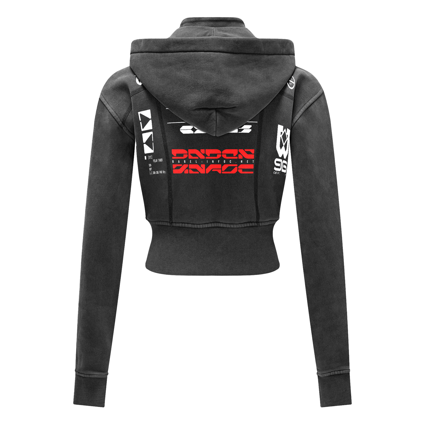 Attack Vector Cropped Fleece Hoodie