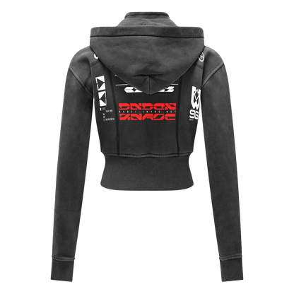 Attack Vector Cropped Fleece Hoodie